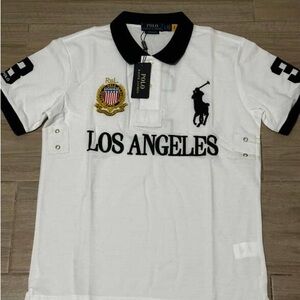 Ralph Lauren White Polo Shirt with Black Accents
